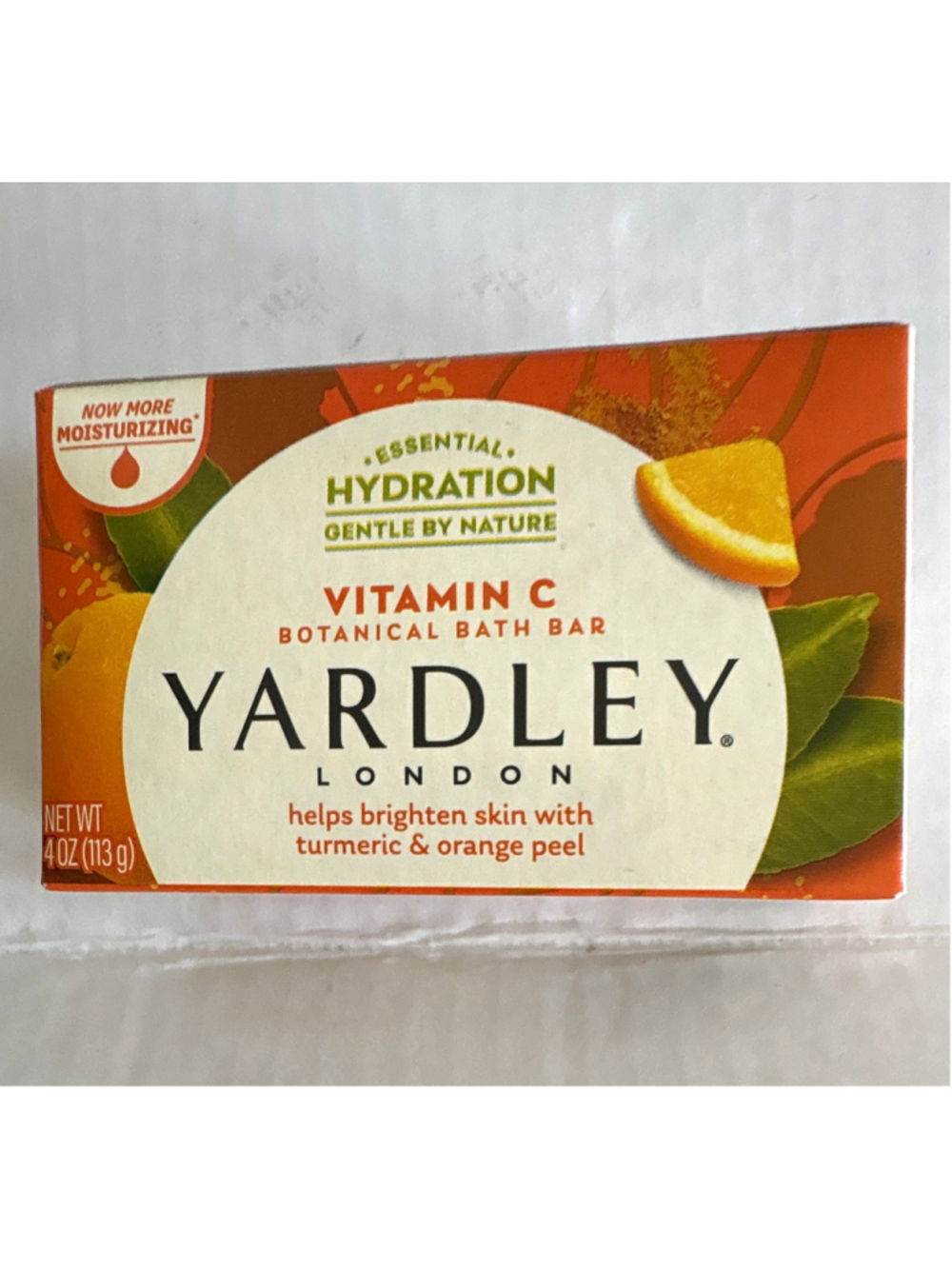 Yardley London Essential Hydration Vitamin C Bath Bar Turmeric Orange Peel 4 oz